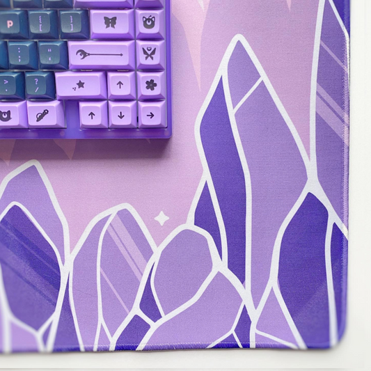 Purple Crystal Desk Mat